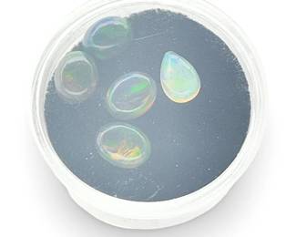 (5) Assorted Loose Fire Opal Cabochon Gemstones