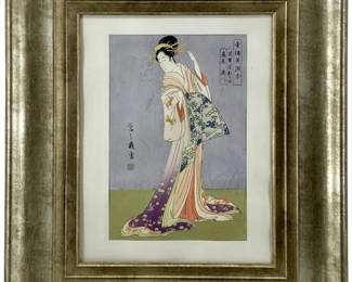Japanese Hosoda Eishi Woodblock Print