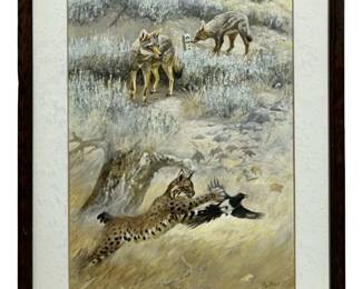 Signed Hans J. Peeters Gouache Painting