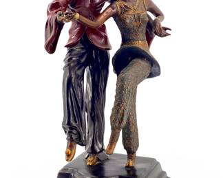 Demetre Chiparus Bronze Pierro and Columbine