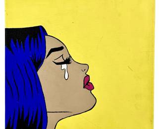 Signed J. Cichter Pop Art Acrylic on Canvas