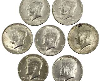 7pc 1960’s D Kennedy Half-Dollar