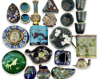 Vintage Enameled Brass Cloisonné Collection