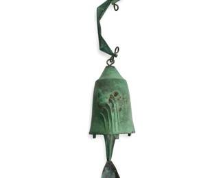 Mid Century Paolo Soleri Italian Bronze Bell