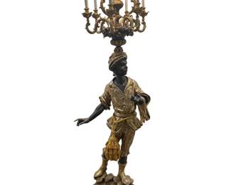 Moretto Veneziano Venetian Blackamoor Floor Lamp