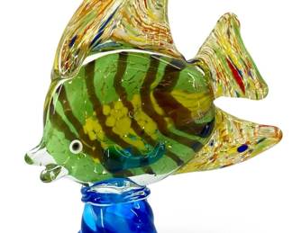 Colorful Murano Art Glass Angel Fish