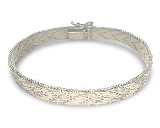Sterling Silver Riccio Woven Chain Bracelet