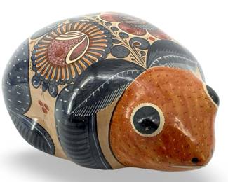 Antique Mexican Tonala Terracotta Frog Sculpture