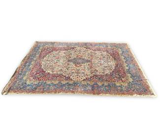 Large Antique Hand Knotted Kerman Palace Rug