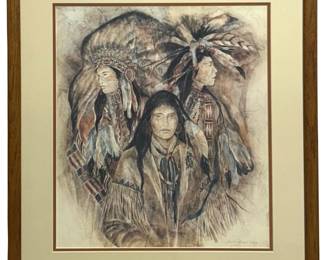 Signed Barbara Wagner Native American Fine Print