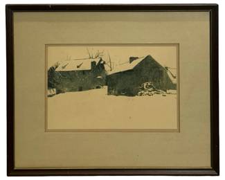Vintage 1960s Andrew Wyeth Brighton’s Mill Litho
