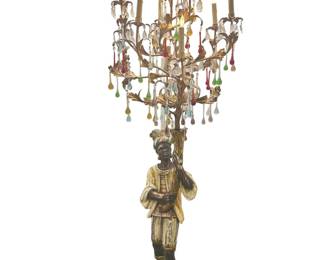 20th C. Italian Venetian-Style Blackamoor Lamp