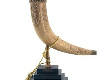 Vintage Faux Horn Candle Holder