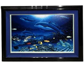 Signed Wyland “In the Company of Dolphins" Giclee