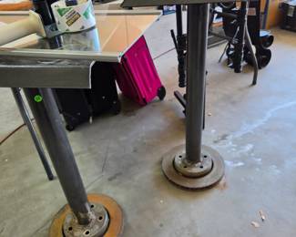 Fabricated break disc into tables (2)