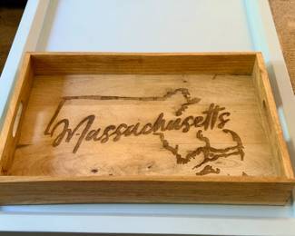 Massachusetts Wooden Serving Tray