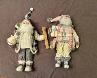 (2) Decorative Santa Dolls