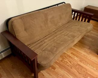 Futon with Wood and Metal Frame