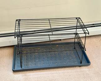 Metal 2-Tier Shoe Rack With Boot Tray
