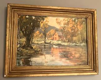 Landscape with Red Barn