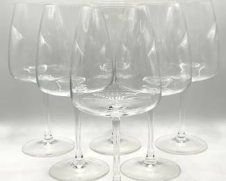 (6) Delicate Bordeaux Wine Glasses