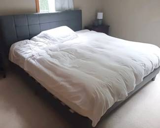 Grey Cushioned Bedframe