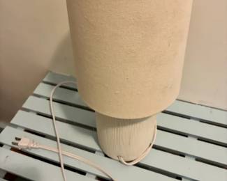Small Ceramic Wood-Texture Lamp