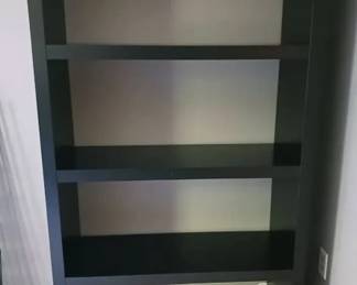 Large Black Wooden Shelf