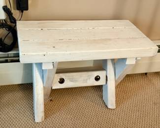 White Painted Foot Stool