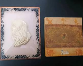 (2) Tiny Wall Decor: Dog Silhouette & Zelda BOTW