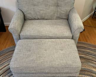 H17 - $350. La-Z-Boy “Laurel” Chair and a Half. H19 - $150. 2 Available. La-Z-Boy “Laurel” OTTOMAN. Each Measures 40” W x 24” D x 17” Tall. Overall very good condition - Clean, Sturdy & Comfy