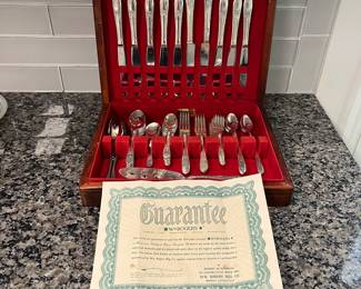 H94 - $60. Rogers Silver Plated Flatware Set.