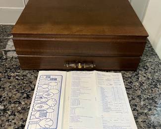 H95 - $75. 1960 Oneida Community "Affection" Pattern - Silver Plate. Service for 12 plus serving pieces.