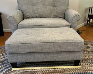 H17 - $350. La-Z-Boy “Laurel” Chair and a Half. H19 - $150. 2 Available. La-Z-Boy “Laurel” OTTOMAN. Each Measures 40” W x 24” D x 17” Tall. Overall very good condition - Clean, Sturdy & Comfy