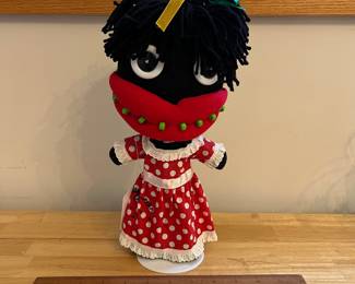 H123 - $65. Jamie Hayes Signed "Nora Mae" Big Lips Doll. New Orleans Doll Co. Measures 12.5" Tall.
