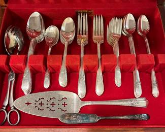 H94 - $60. Rogers Silver Plated Flatware Set.