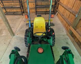 T1 - $9,500. John Deere 4100. 272 Hours. Starts right up. Includes bucket, gravel rake and PTO driven chipper. Tractor is Cash or Bank Check - OR you pay the 3% card fee that we normally cover.