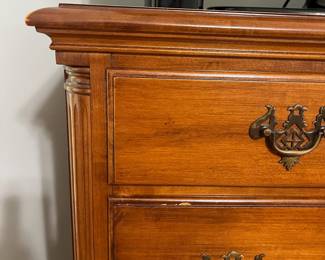 H30 - $125. Tall Chest of Drawers. Measures 34” W x 21”D x 47” Tall. All drawers slide.