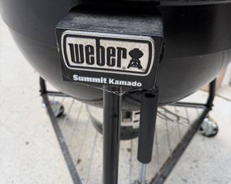 H114 - $750. Weber Summit Kamado E6 Charcoal Grill & Smoker. Gently used and stored in the garage when not in use.