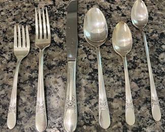 H94 - $60. Rogers Silver Plated Flatware Set.