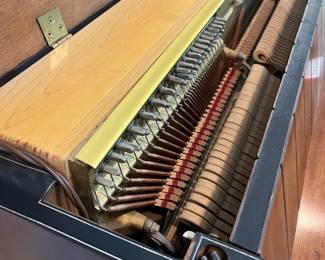 H46 - $100. Baldwin Upright Piano. Serial #1196036. Made In The USA. Measures 59” W x 29” D x 40” Tall. YOU MUST HIRE MOVERS. Located on the first floor - about 20' into the house.