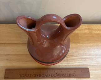 H122 - $60. Lakota Native American wedding Vase. Measures 9.25" Tall.
