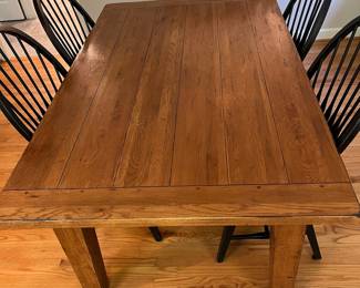 H53 - $350. Dining Table - Solid Wood. Sturdy, Very good condition! Measures 72“ W x 44” D x 30” Tall. Has 2 - 18” Leaves.