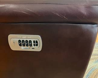 H3 - $550. La-Z-Boy Maverick Rocking Power Recliner with Headrest. Excellent Condition. Measures 38” W x 40” D x floor to seat 19.5 x floor to back 39” Tall.