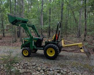 T1 - $9,500. John Deere 4100. 272 Hours. Starts right up. Includes bucket, gravel rake and PTO driven chipper. Tractor is Cash or Bank Check - OR you pay the 3% card fee that we normally cover.