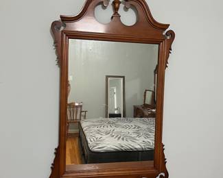 H32 - $65. Hanging Mirror. Measures 26“ W x 44“ Tall.