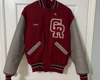 H103 - $60. Cedar Ridge size Small Letterman's Jacket.