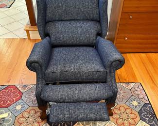 H43 - $125. La-Z-Boy Reclining Arm Chair. Measures 32” W x 38” D x floor to seat 19” x floor to back 41” Tall.
