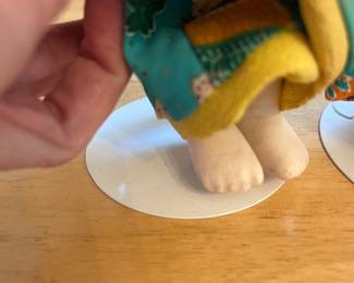 H125 - $60. Pair of Vintage Japanese Ningyo Ichimatsu Dolls. Each Measures 10" Tall