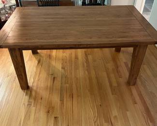 H53 - $350. Dining Table - Solid Wood. Sturdy, Very good condition! Measures 72“ W x 44” D x 30” Tall. Has 2 - 18” Leaves.